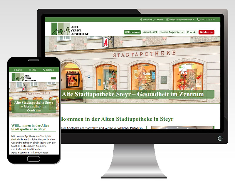 Website Alte Stadtapotheke Steyr